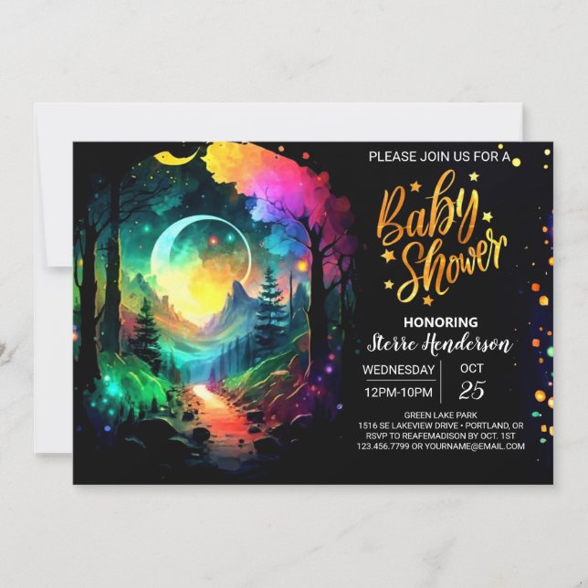 Grove Timberland Into the Woods Baby Shower Invitation (Front)