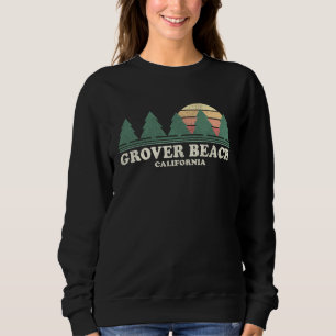 Grover Beach CA Vintage Throwback Tee Retro 70s De