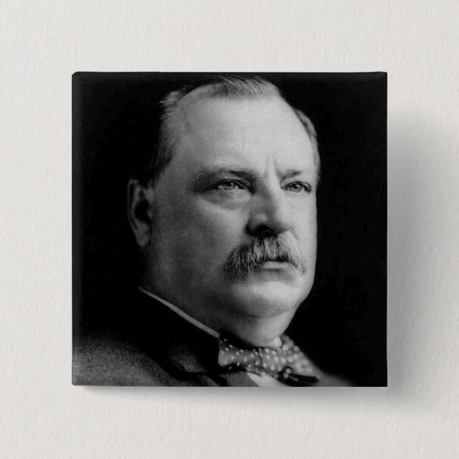 Grover Cleveland 15 Cm Square Badge (Front)