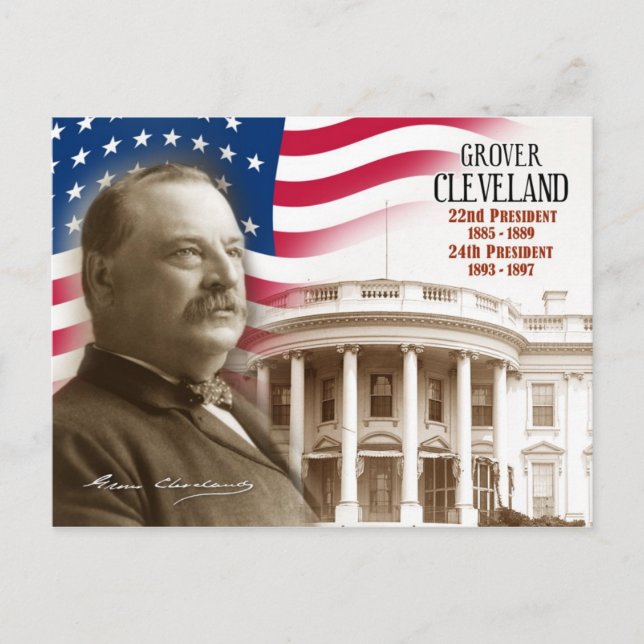 Grover Cleveland - 22nd & 24th President of the US Postcard (Front)