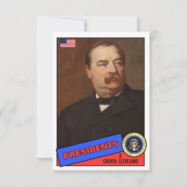Grover Cleveland Baseball Card (Front)