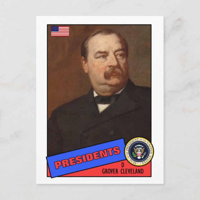 Grover Cleveland Baseball Card (Front)