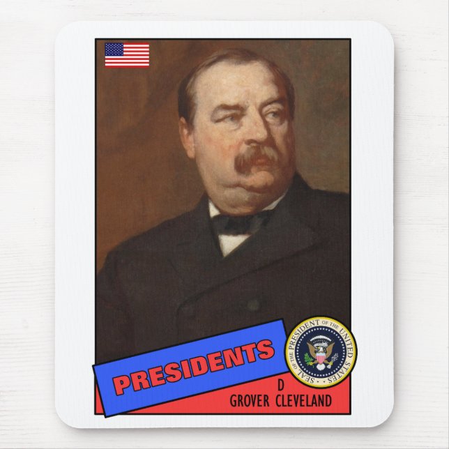 Grover Cleveland Baseball Card Mouse Pad (Front)