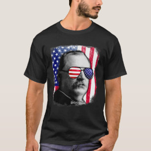 Grover Cleveland Us Flag 4th Of July T-Shirt