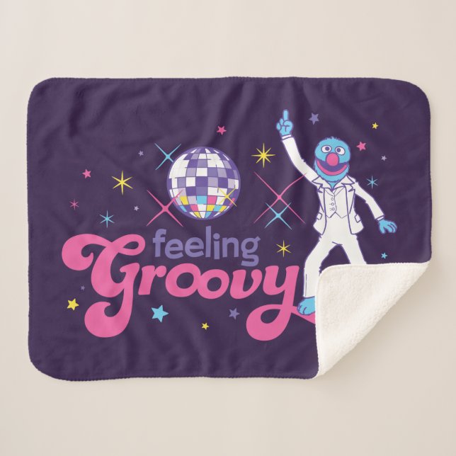 Grover | Feeling Groovy Sherpa Blanket (Front (Horizontal))
