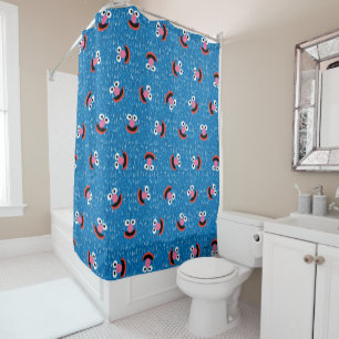 Grover Furry Face Pattern Shower Curtain