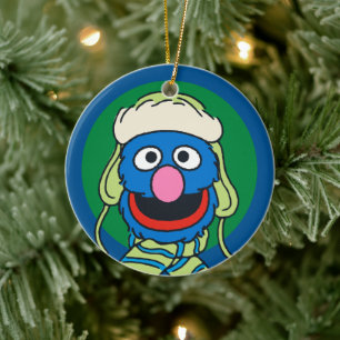 Grover Winter Hat Ceramic Ornament