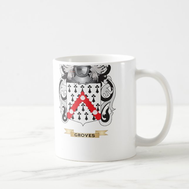 Groves Coat of Arms (Family Crest) Coffee Mug (Right)