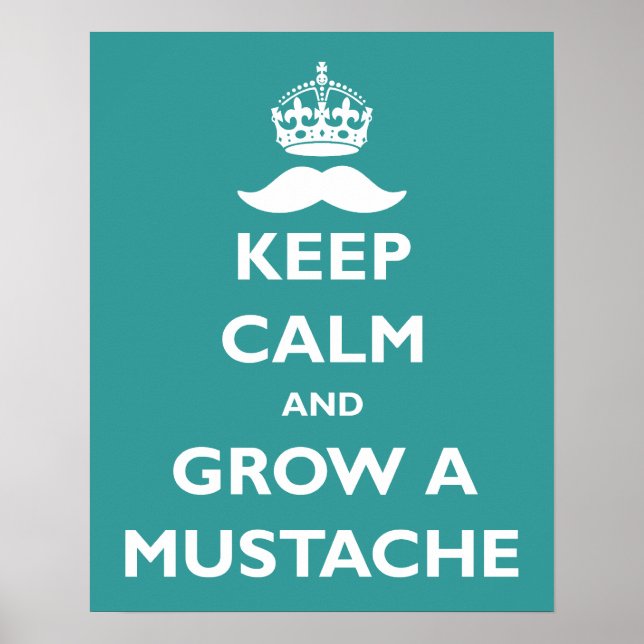 Grow a Moustache Poster (Front)