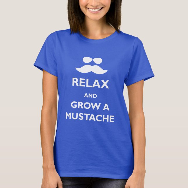 Grow a Moustache T-Shirt (Front)