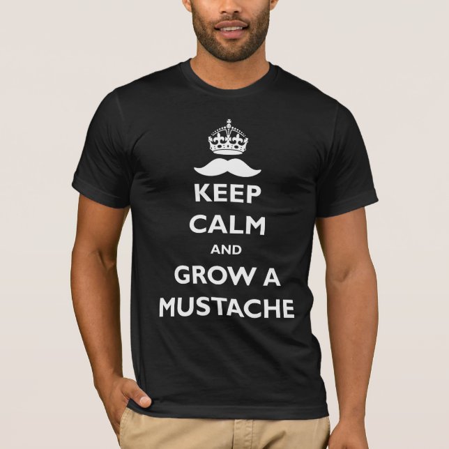 Grow a Moustache T-Shirt (Front)