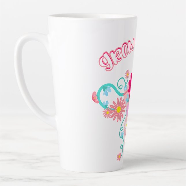 Grow A Pair - Feminist Empowered Women's Rights Latte Mug (Left)