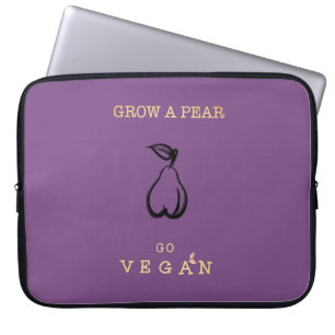 Grow a Pear - Go Vegan Laptop Case