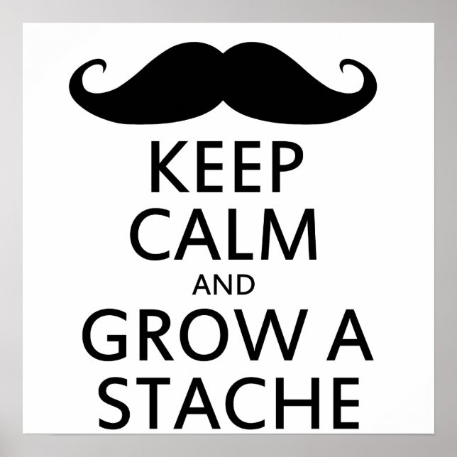 Grow a Stache Poster (Front)
