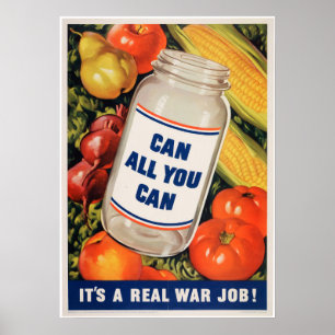 Grow and can your own produce poster