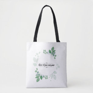 Grow at your own pace Inspirational Tote bag