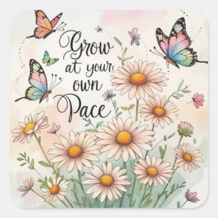 Grow at your own pace - sticker