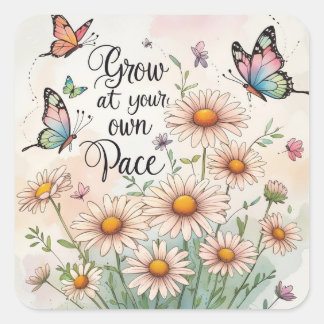Grow at your own pace - sticker