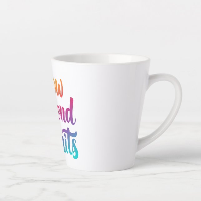 Grow Beyond Limits – Colourful Motivational  Latte Mug (Right)