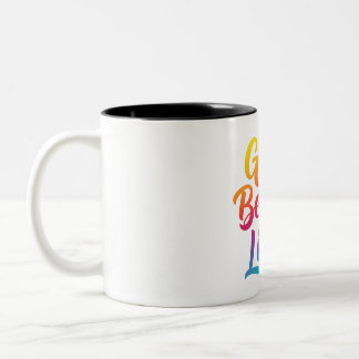 Grow Beyond Limits Motivational Quote  Two-Tone Coffee Mug