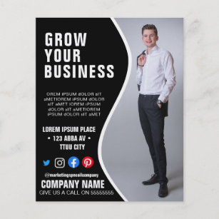 grow BUSINESS custom logo flyer Poster