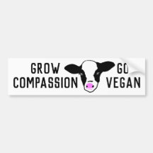 Grow Compassion - Go Vegan - Baby Cow