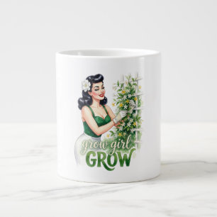 Grow Girl Grow   Gardening Pun Coffee Mug
