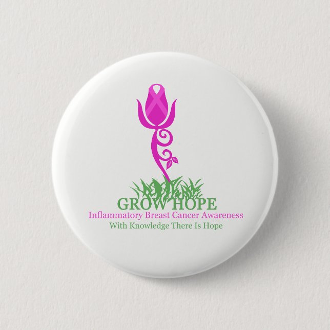 Grow Hope 6 Cm Round Badge (Front)