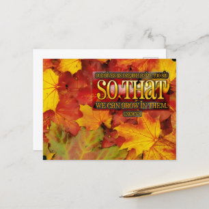 "Grow in dreams" Inspirational Quote Postcard