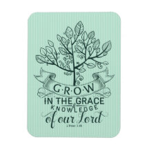 Grow in Grace Bible Verse Photo Magnet