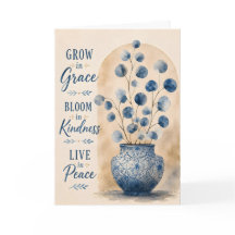 Grow in Grace Bloom in Kindness Blue Floral