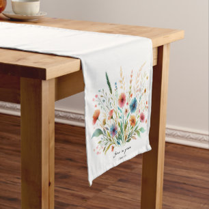 Grow in Grace floral Short Table Runner