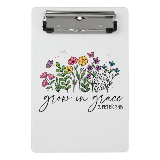 Grow in Grace Mini Clipboard (Front)