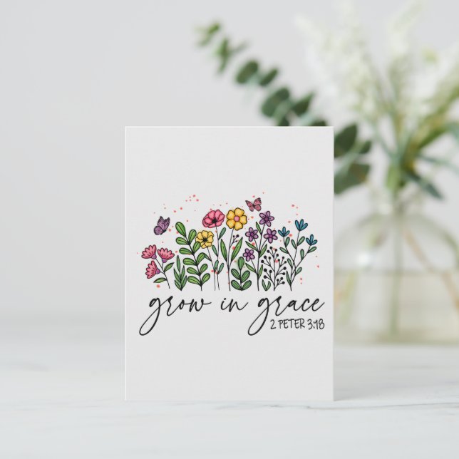Grow in Grace Postcard (Standing Front)