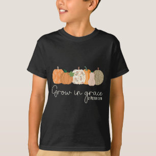Grow In Grace Pumpkins Fall Thanksgiving Christian T-Shirt