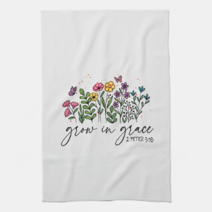 Grow in Grace Tea Towel