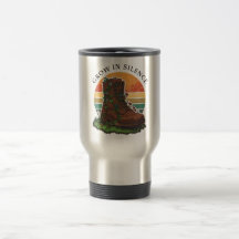 Grow In Silence Vintage Retro Nature Water Bottle