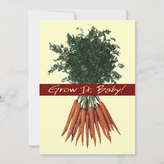 Grow It Baby! - Carrots Invitation (Front)
