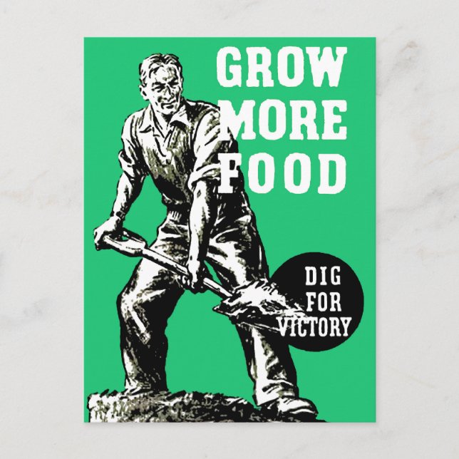 Grow More Food Postcard (Front)