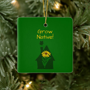Grow Native! Ceramic Ornament