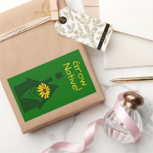 Grow Native! Rectangular Sticker