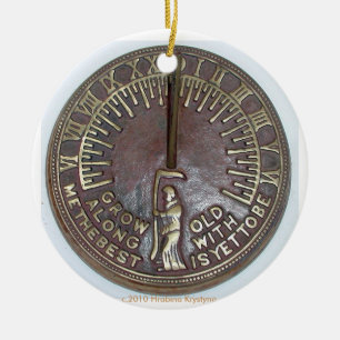 GROW OLD WITH ME THE BEST IS YET TO BE! CERAMIC ORNAMENT