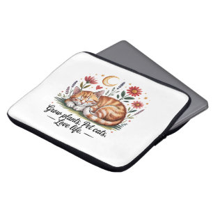 Grow Plants Pet Cats Love Life Cute Gardening Laptop Sleeve