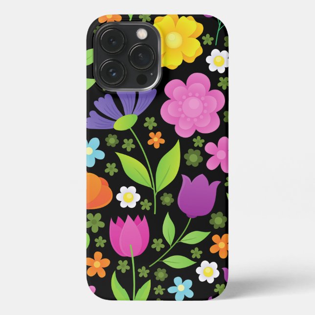 Grow Positive Flowers Colourful    iPhone Case (Back)