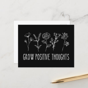 Grow Positive Thoughts Aesthetic Postcard