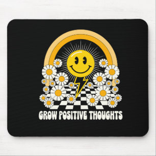 Grow Positive Thoughts – Inspirational Floral (3) Mouse Pad