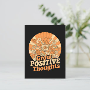 Grow Positive Thoughts – Inspirational Floral (8) Postcard