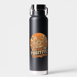 Grow Positive Thoughts – Inspirational Floral (8) Water Bottle