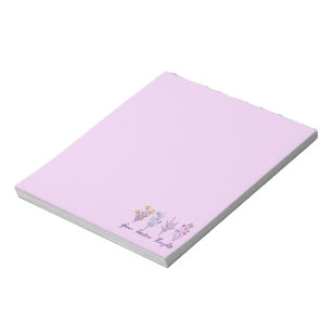 Grow Positive Thoughts Wildflower Floral Plant  Notepad