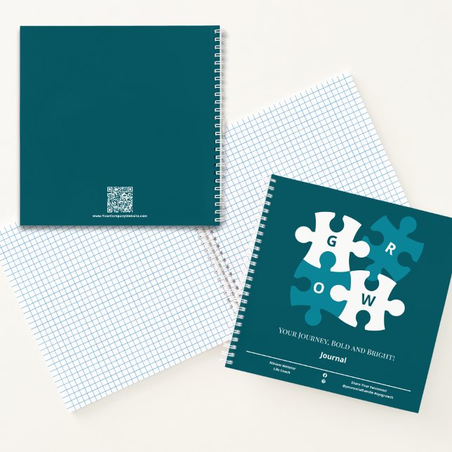 Grow Puzzle Your Journey Teal Life Coach Notebook (Teal White Grow Puzzle Your Journey Teal Life Coach Notebook)